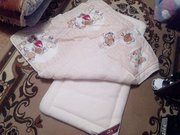 пастельное белье (матрац,  одеяло,  подушка)